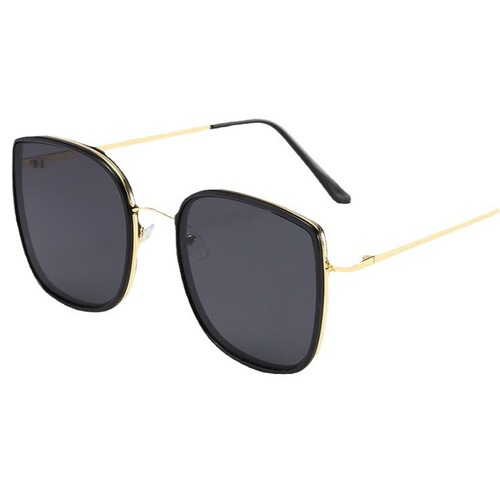 New style women's sunglasses metal square large frame glasses fashionable Korean style street style internet celebrity sunglasses 2006