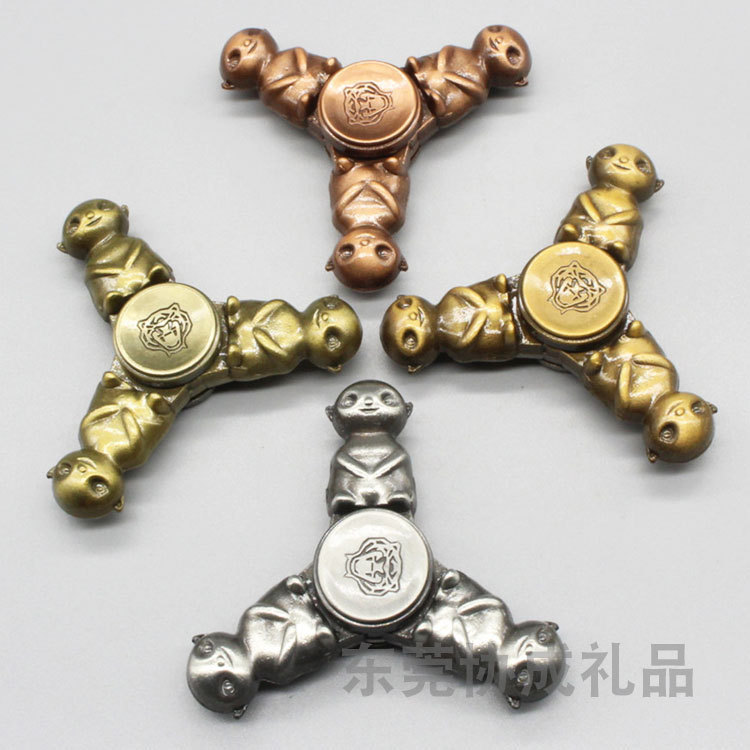 Stall supply metal fingertip gyro movie Demon catching notes same style fingertip gyro three-leaf Huba finger gyro