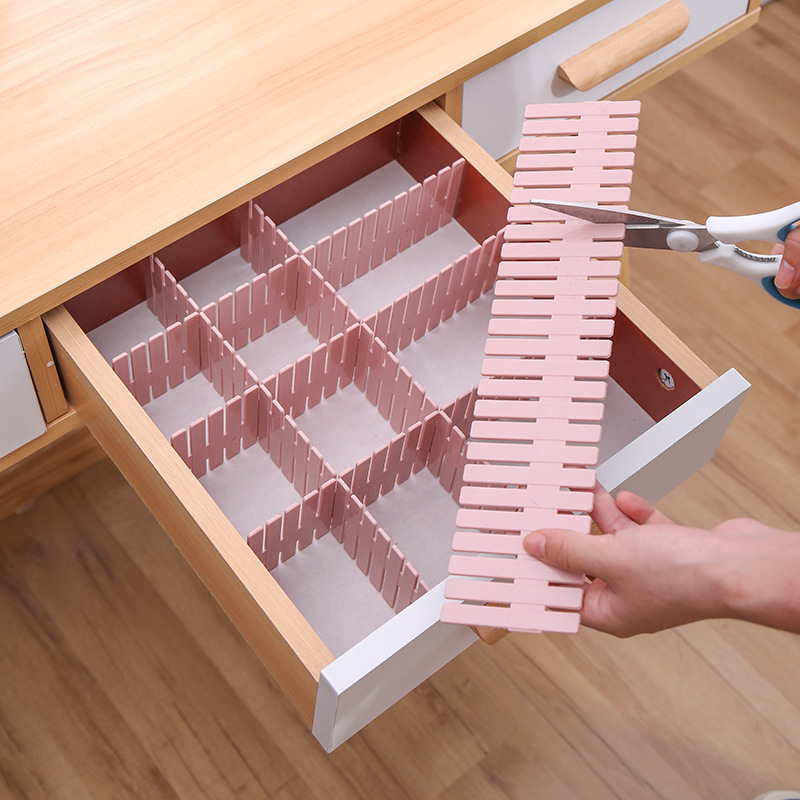 Drawer divider, separation board, compartment combination, retractable storage box, makeup organizer, drawer sock storage separator