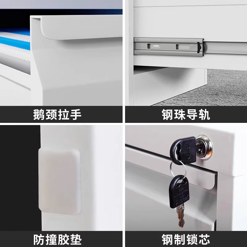 Caja de tarjetas de oficina A4 FC archivador colgante 234 cubo colgante rápido con cerradura archivador de datos tipo cajón