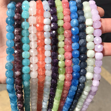 方糖 7-8MM天然石大尺寸方糖散珠diy串珠 虎眼绿东陵优化玉髓材料