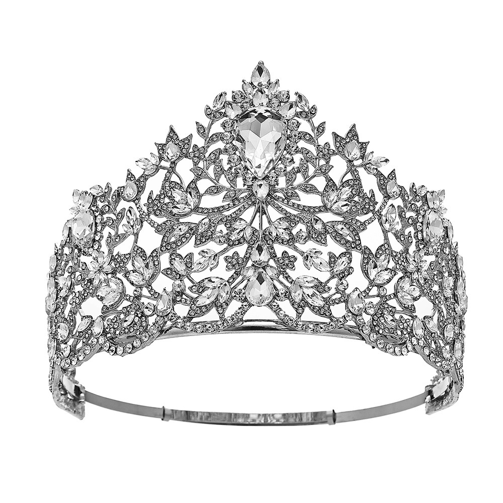 Miss Mundo Europa y Estados Unidos ganadora de la corona de la corona de la novia ajustable barroco image 7