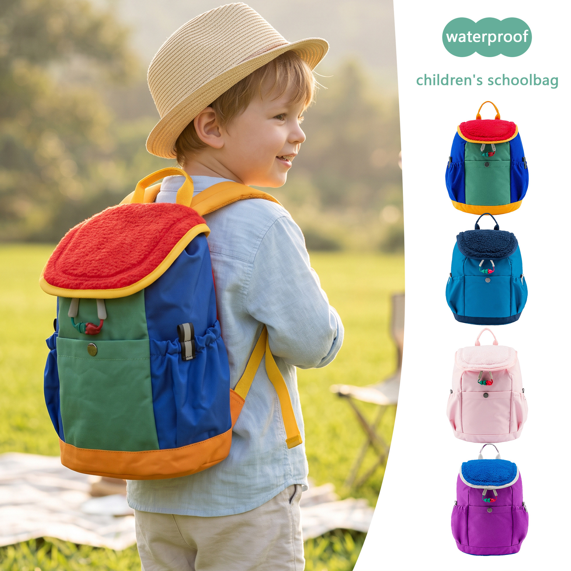 Children's Backpack for Kindergarten, Simple and Cute School Bag, Lightweight for Outings, Outdoor Fashion Backpack for Boys and Girls