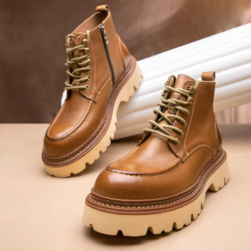 Новые ботинки Martin мужские кожаные ботинки модные британские ретро высокие кожаные ботинки