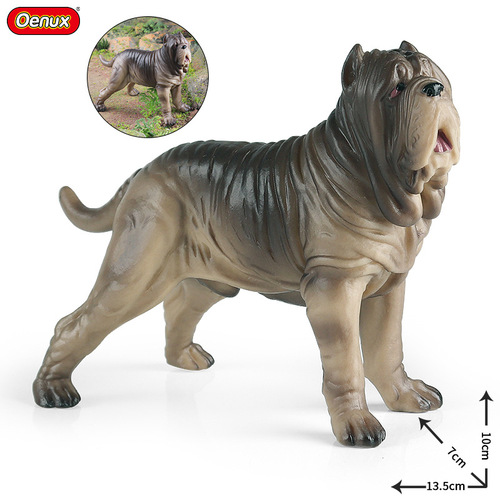 Cross-border cognitive Neapolitan dog model children's simulation animal car solid desktop ornament gift