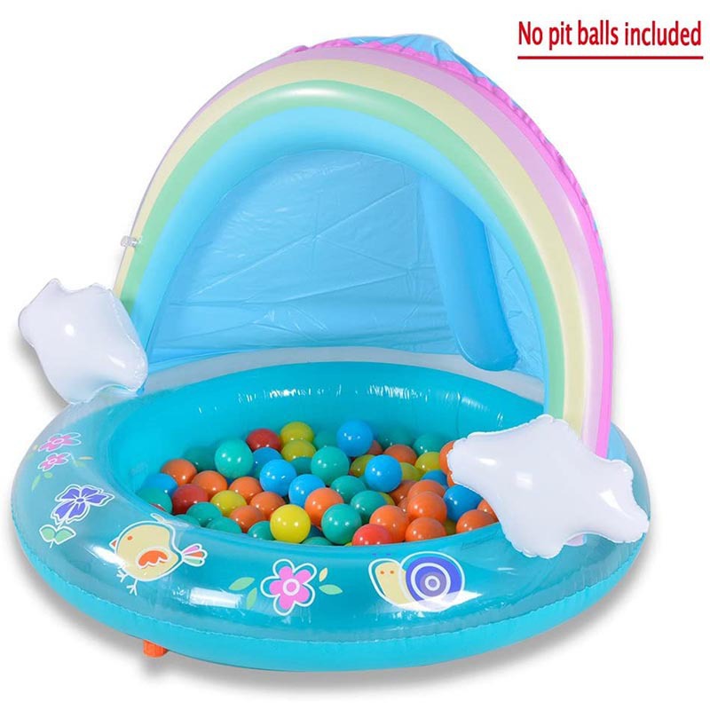 跨境充气垫儿童喷水垫彩虹款室内宝宝玩具收纳垫详情5