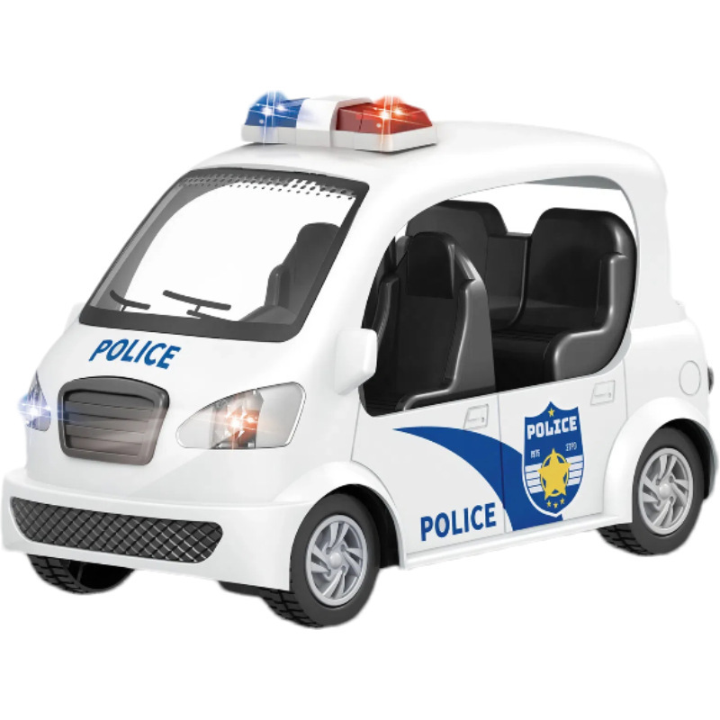 おもちゃの車五陵ミニパトカーモデル子供の慣性 4 ドア明るい警察ライト少年サイレン車の装飾品|undefined