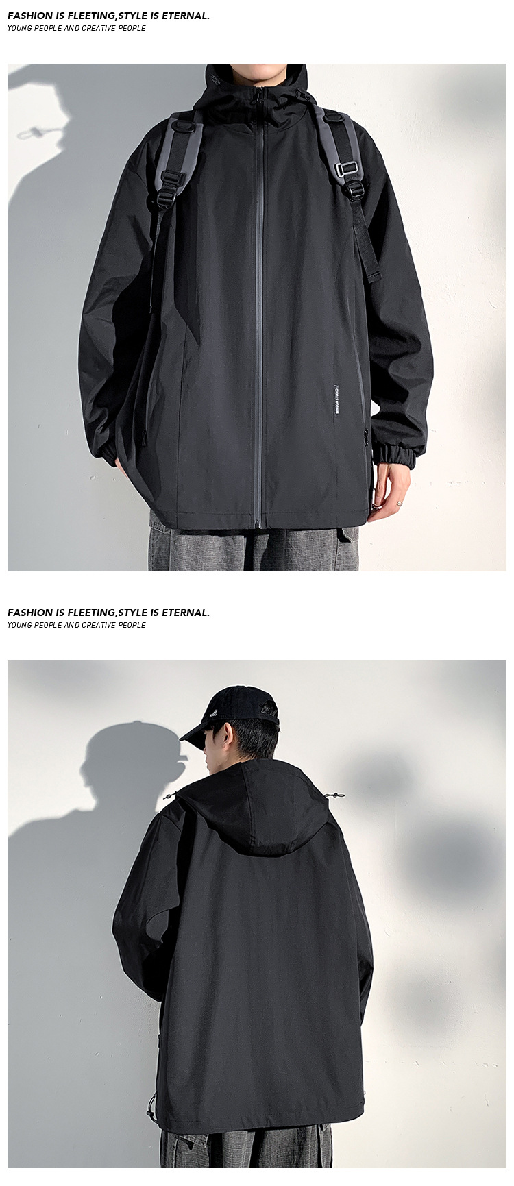 Men's American Style Functional Hiking Workwear Jacket Spring Coat_voghion.com