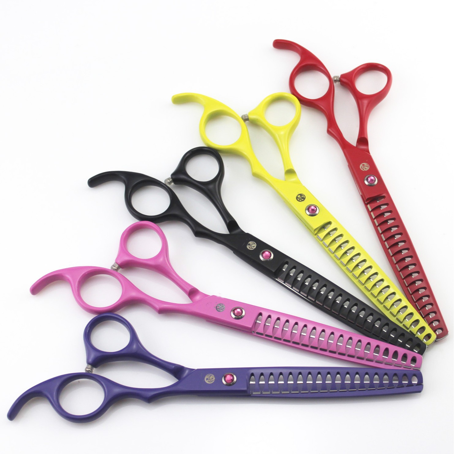 7.0寸 紫龙 彩色烤漆  鱼骨剪 宠物美容剪  牙剪