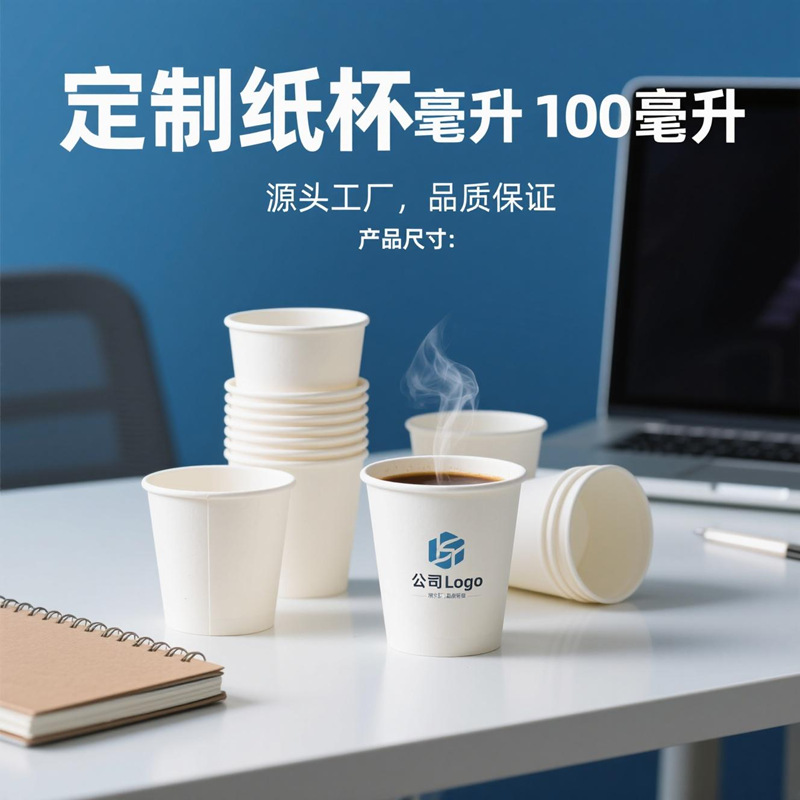 Taza de papel de 100ml personalizada de 5 onzas impresa LOGO taza desechable publicidad personalizada taza de degustación desechable taza de degustación