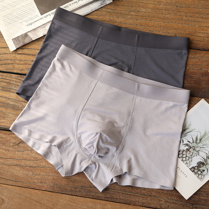 General Standard Modal Painted Inside Classic Solid Color Underwear Men's Soft One-Piece Men's Underwear Mid-Waist Four-Corner Shorts