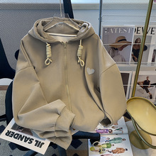 拉链外套小个子开衫卫衣外套女2023年春秋季新款设计感小众棒球服