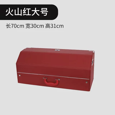 Car storage bag/box | handle foldable leather waterproof - turn-down-style-large-size-volcanic-red-703031