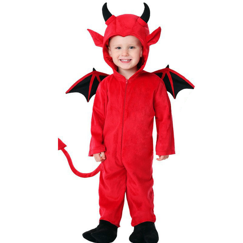 Halloween Little Devil Bat Vampire Ropa de actuación para niños Juego de rol para niños y niñas Disfraz de vampiro