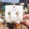 Earrings from pearl, factory direct supply, silver 925 sample, flowered, internet celebrity, simple and elegant design