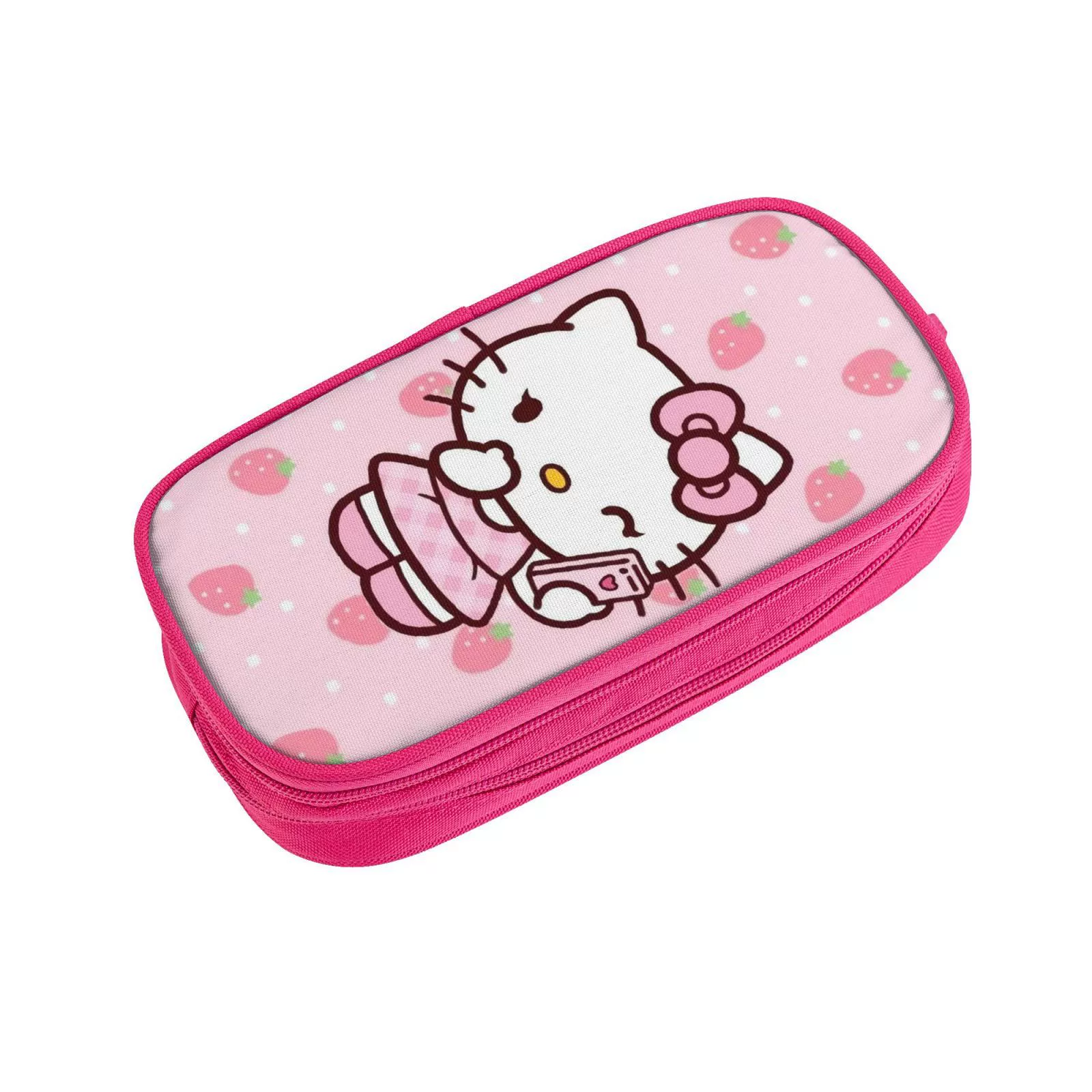 Hello Kitty, фуксия двухслойный мультяшный пенал для начальной школы, новая коллекция, начальная и средняя школа