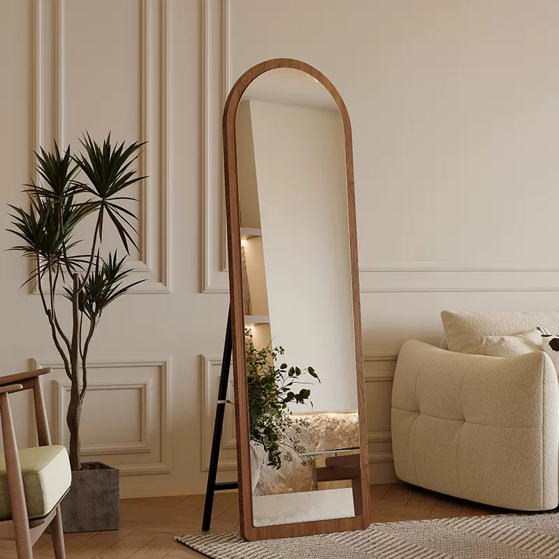 中古全身镜家用落地镜服装店实木试衣镜女生卧室挂墙复古穿衣镜子