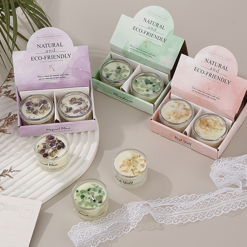 Duftkerze Im Glas Mit Kristallen Und Ätherischen Ölen Geschenk_voghion.com