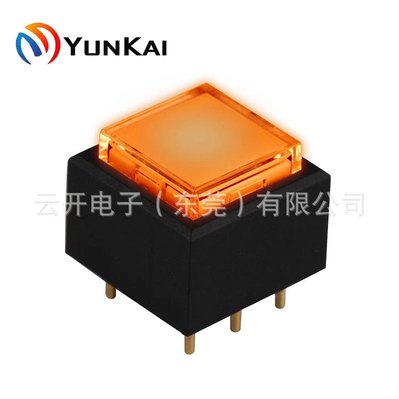 轻触式带灯按键开关 适用于通信设备发光按钮 可印字符带灯按键