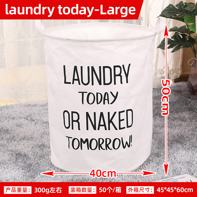 Posta gratuita casera gran cartón plegable tela algodón y lino juguetes caseros almacenamiento barril