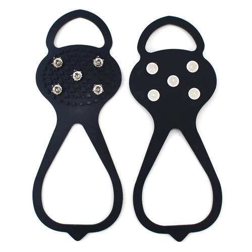 Outdoor 5-tooth climbing ice grips anti-fall slip-resistant shoe covers adult snow country travel snow claw shoe spikes chain five-tooth children's ice grippers