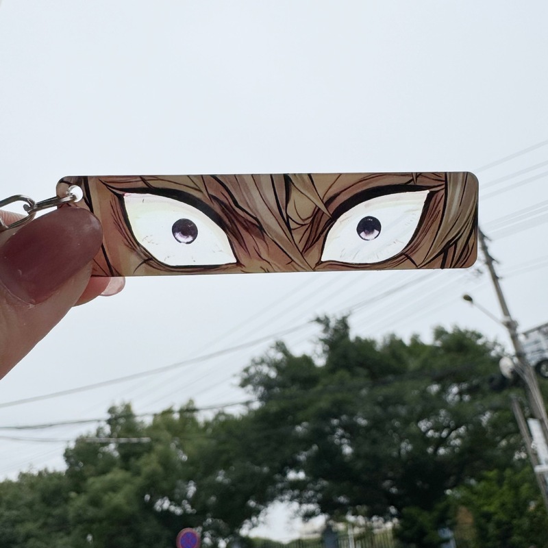 亚克力发光眼睛条钥匙扣挂件 卡通动漫周边漫展礼品钥匙扣定制|undefined