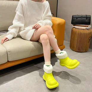 Big-Toe Shoes, Fashionable Rain Boots for Women, Winter Non-Slip Low-Top Water Shoes, Short Rain Boots, Car Washing, Grocery Shopping, Kitchen Shoes, Rubber Shoes