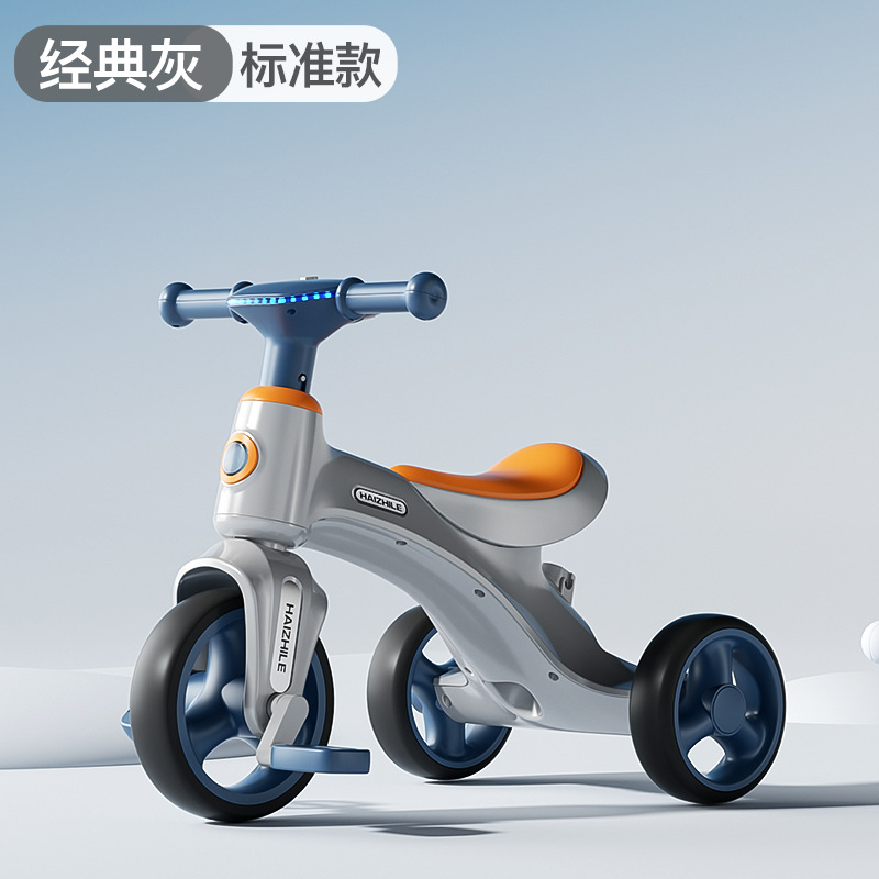 Triciclo y Carrito Paseador Infantil 3 en 1 para 1 a 4 Años de Plástico, con Luces y Música