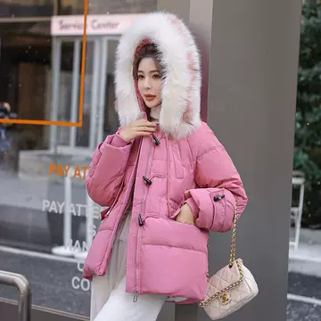 Winter new real fur collar hooded soft skin-friendly wear warm fashion white duck down jacket SX2873 - ShopShipShake