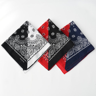 Foreign trade cross-border new cotton double sunflower cashew flower scarf hip-hop street dance printed square wholesale