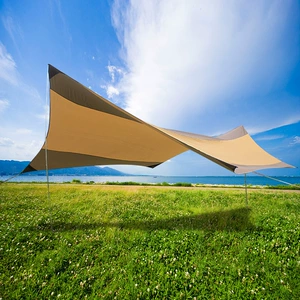 Feituo Outdoor Extra Large Canopy, Rain Shelter, Sunshade, Camping Tent, Canopy with Canopy Poles