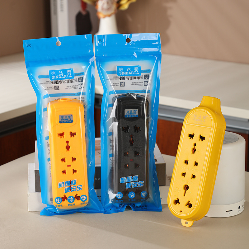 Cross-Border International Universal Socket Floor Mop Socket Wireless High-Power Round Hole Strip Anti-Fall Wear-Resistant 16A Electric Plug Strip