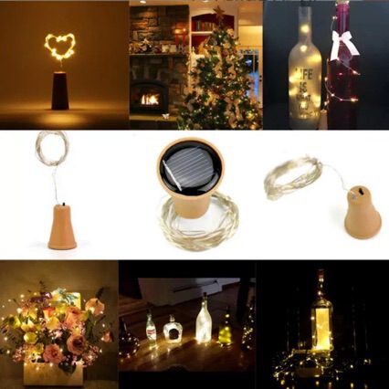 Solar-Powered Wine Bottle Stopper Copper Wire Light String 10 Lights 15 Lights Led Outdoor Waterproof Creative Christmas Wedding Decoration Lights Solar-Powered Wine Bottle Stopper Copper Wire Light String 10 Lights 15 Lights Led Outdoor Waterproof Creative Christmas Wedding Decoration Lights
