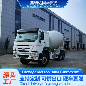 Used Howo Concrete Mixer Truck 371 Horsepower Front Four-Wheel Drive and Rear Eight-Wheel Drive Concrete Cement Mixing Tank Truck