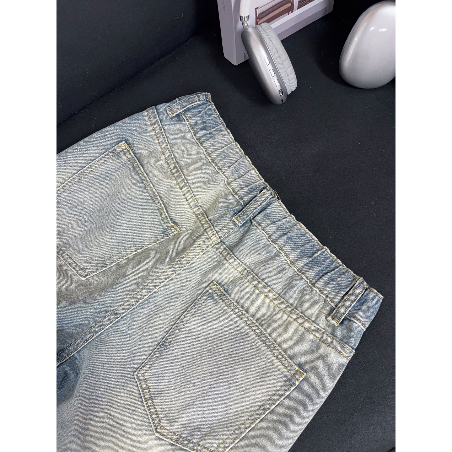 Men's Ripped Jeans High Street Style Slightly Flared Straight Leg Pants Trendy Brand Versatile Summer Design Wasteland Look_mkmklike.com