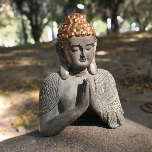 Buddha statue crafts ornaments Buddha head Buddha head crafts Zen Buddha statue ornaments courtyard garden landscaping Buddha statue ornaments
