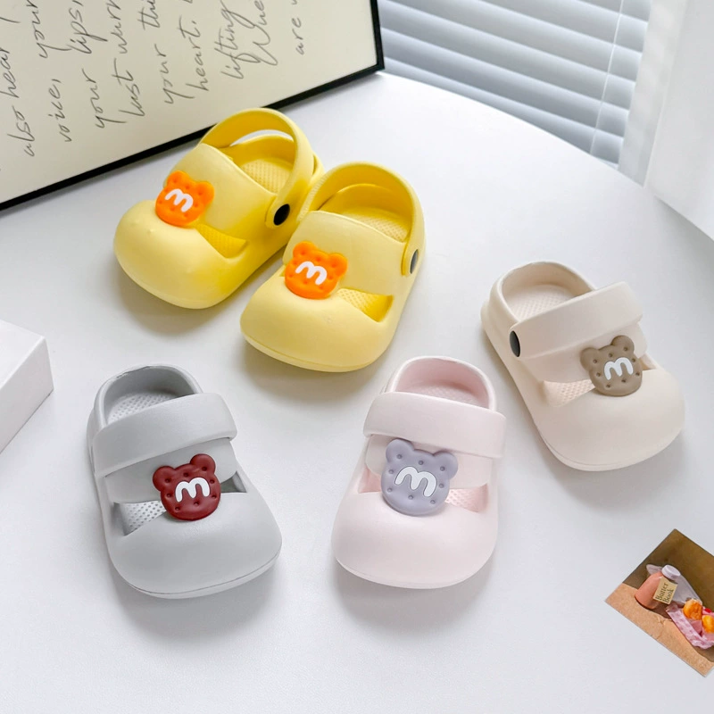 Детская обувь «крокодил», летние детские домашние нескользящие уличные сандалии для мальчиков и девочек, обувь на мягкой подошве для малышей