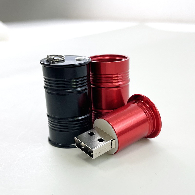 U盘批发 金属创意造型油桶U盘8g16g定制商标logo广告商务礼品