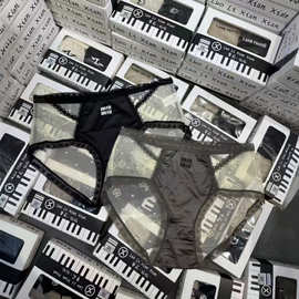 纯欲风法式镂空蕾丝网纱透气少女不卡档三角裤性感冰丝春夏内裤女