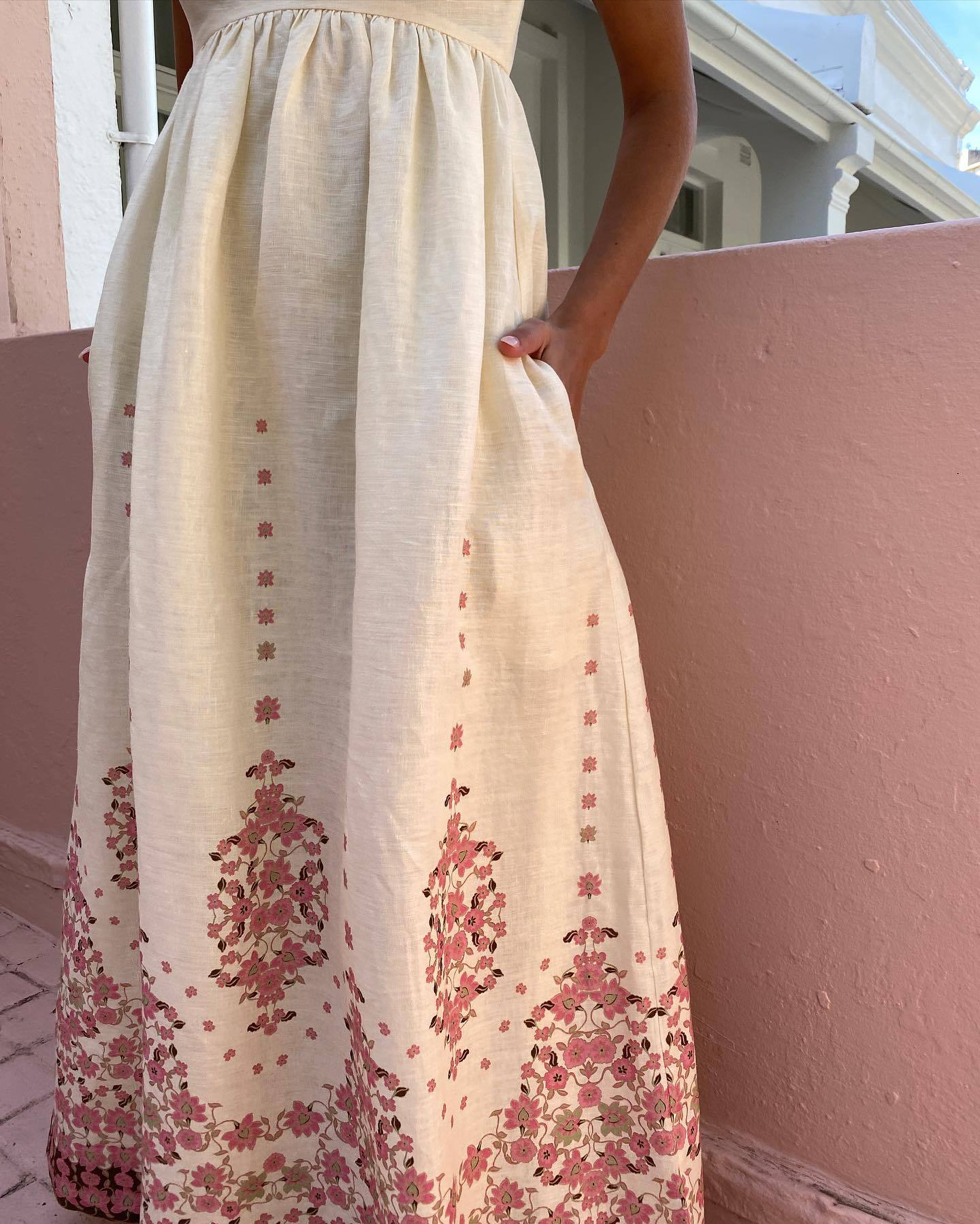 V Neck Neckline Regular Fit Fit Type Printing Pattern Wholesale Women's Elegant Pastoral Printing Holiday Daily V Neck Sleeveless Swing Dress