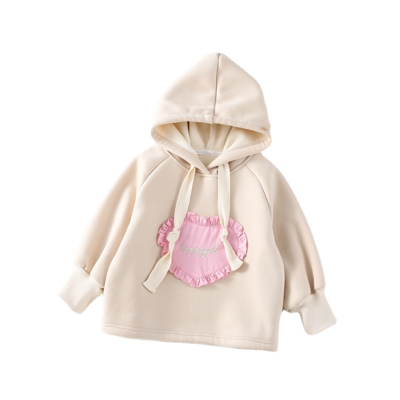 Pantaloni ispessiti maglione da ragazza con cappuccio in velluto 2022 edizione coreana per bambini invernali 2022_voghion.com
