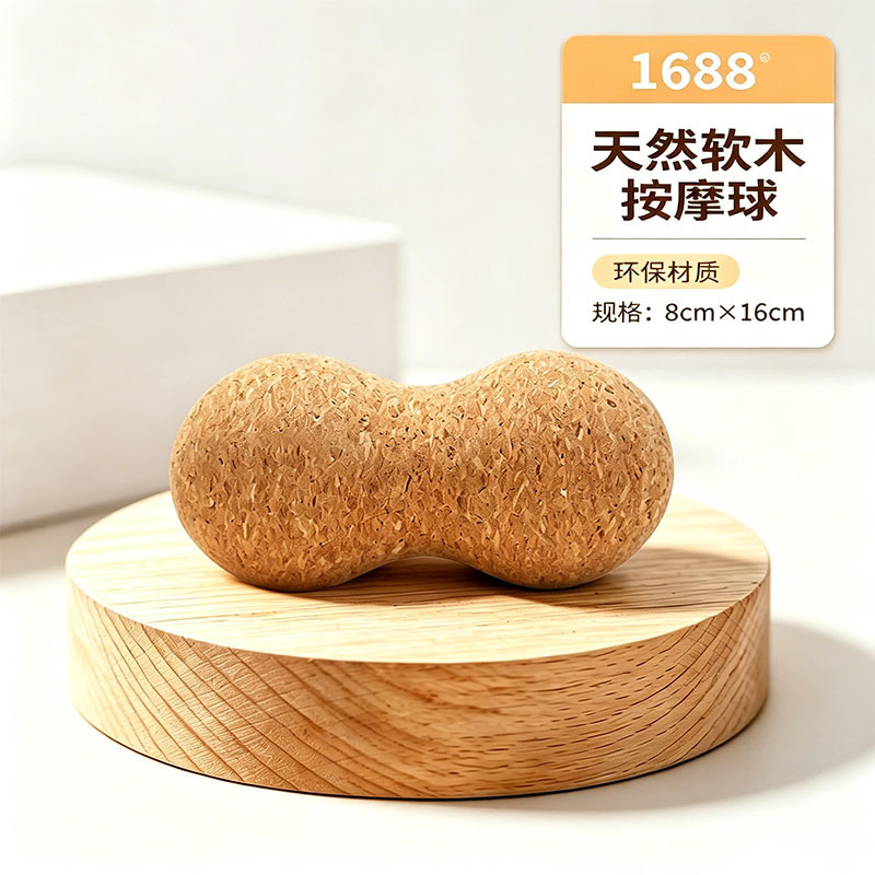 Natural Cork 8X16Cm Yoga Roller Massage Ball Eco-Friendly Material Muscle Relaxation Fascia Ball Cork Peanut Ball Natural Cork 8X16Cm Yoga Roller Massage Ball Eco-Friendly Material Muscle Relaxation Fascia Ball Cork Peanut Ball