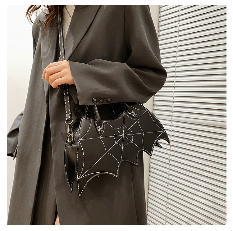 new funny bat fashion retro punk dark embroidery portable messenger shoulder bagpicture28