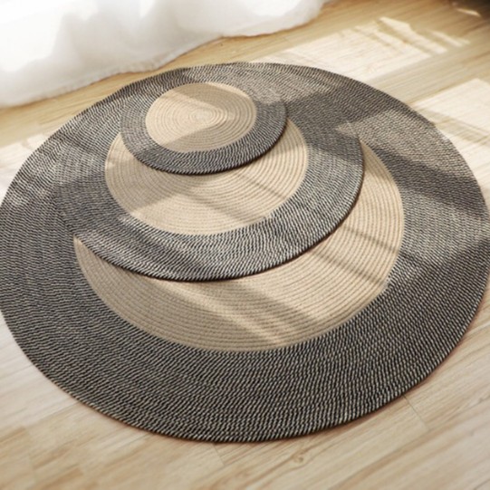 Alfombra redonda de estilo moderno para la entrada y la sala de estar, alfombra ovalada simple y ecológica antideslizante, alfombra para estudio fotográfico.