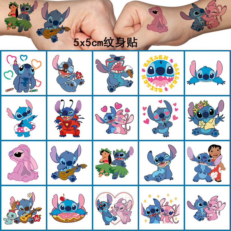 New tattoo stickers Amazon stitch tattoo stickers water transfer stickers children's birthday party gift