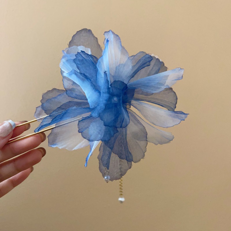 Otoño e invierno flor perla borla horquilla de cercanías Cabeza trasera updo conveniente horquilla estilo antiguo diseño accesorios para el cabello del todo fósforo para las mujeres