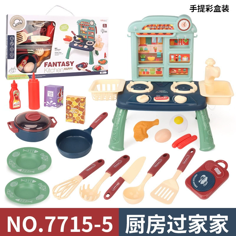 Family kitchen, realistic tableware, small children's kitchenware