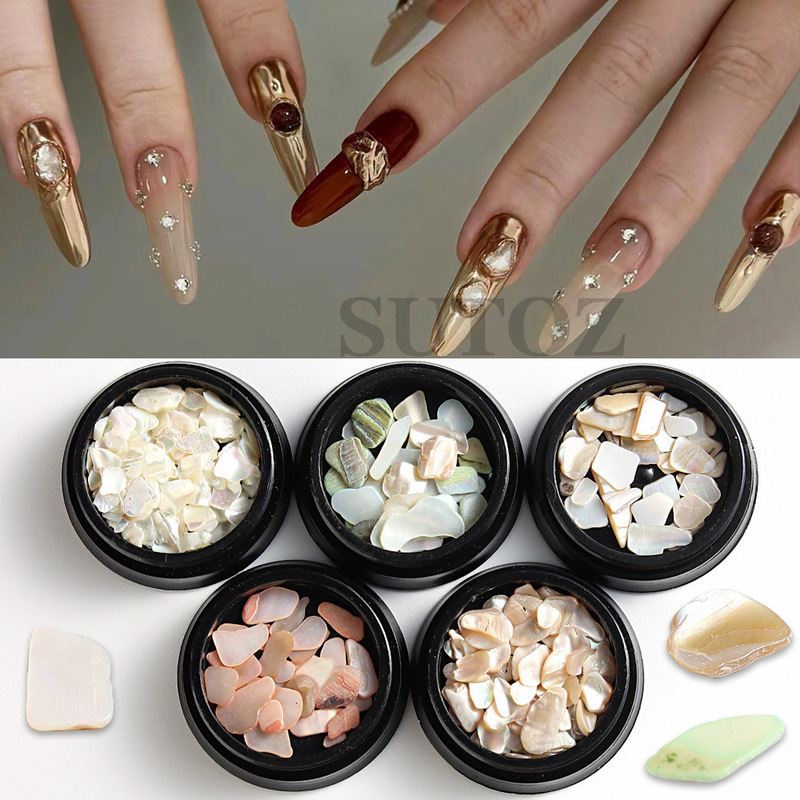 2023 cross-border new nail sequins dream princess style three-dimensional natural shell dyed small gravel nail accessories 2023 cross-border new nail sequins dream princess style three-dimensional natural shell dyed small gravel nail accessories