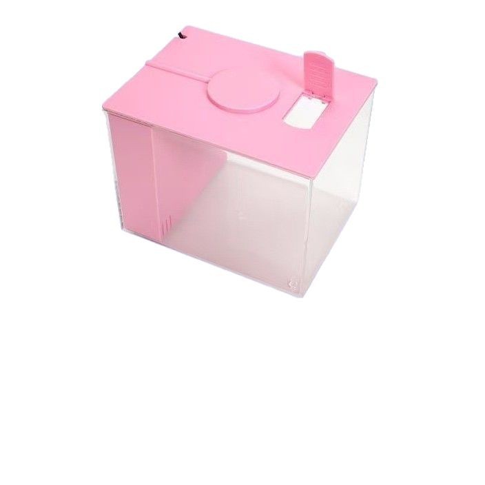 Pecera de escritorio, sala de estar, oficina, paisajismo ecológico, pecera pequeña, todo en uno, con bomba, filtro lateral, plástico para pecera