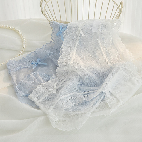 Pure Desire Lace Panties Feminine Low Waist Girls Briefs Thin Breathable Pure Cotton Crotch Seamless Panties Carefully Selected